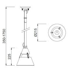 Colgante pequeño negro oxido Industrial Mantra